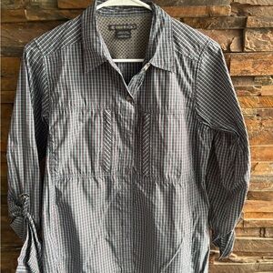 Ex Officio Women's Blue Button Down Shirt